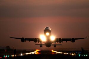Airplane taking off.