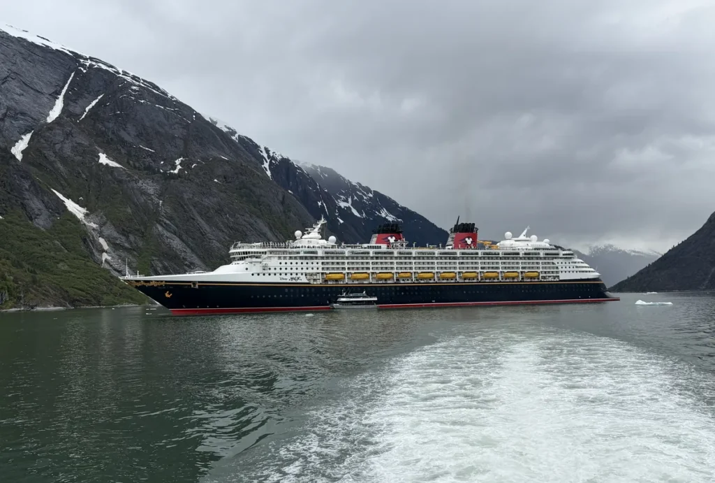 View of the Disney Magic inside the Fjord