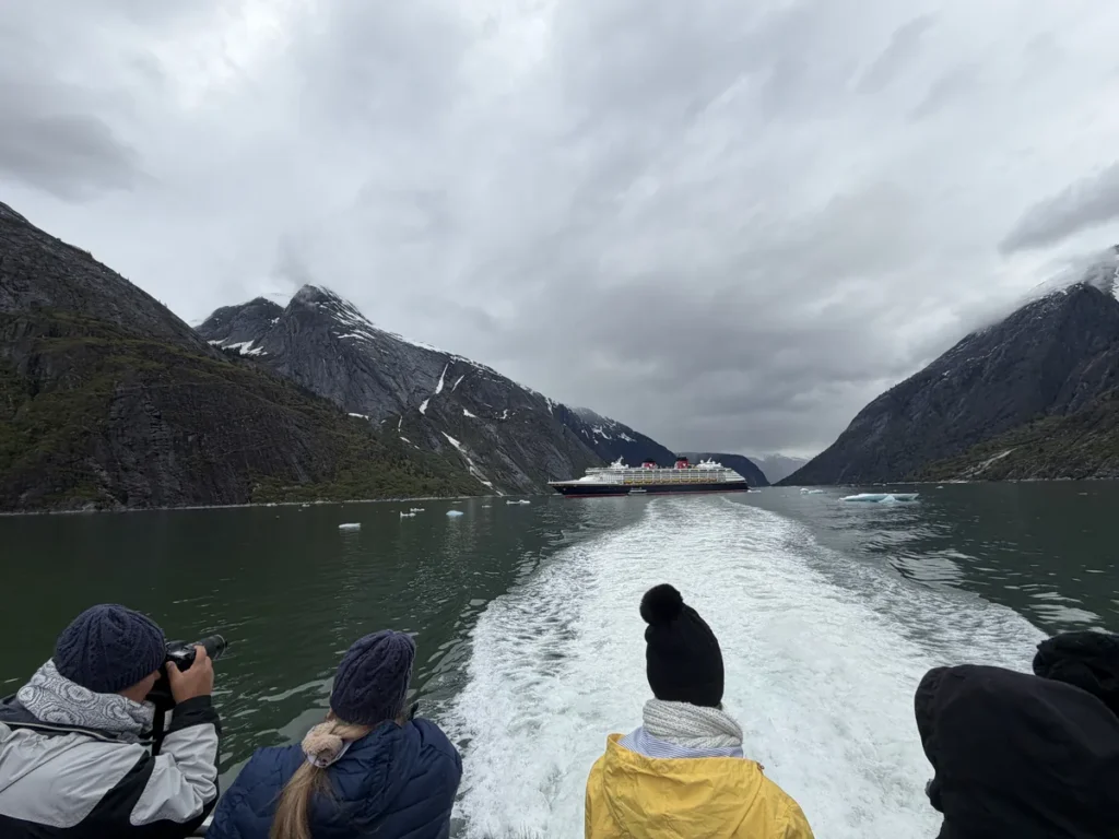 View of the Disney Magic as we depart towards the Dawes Glacier.