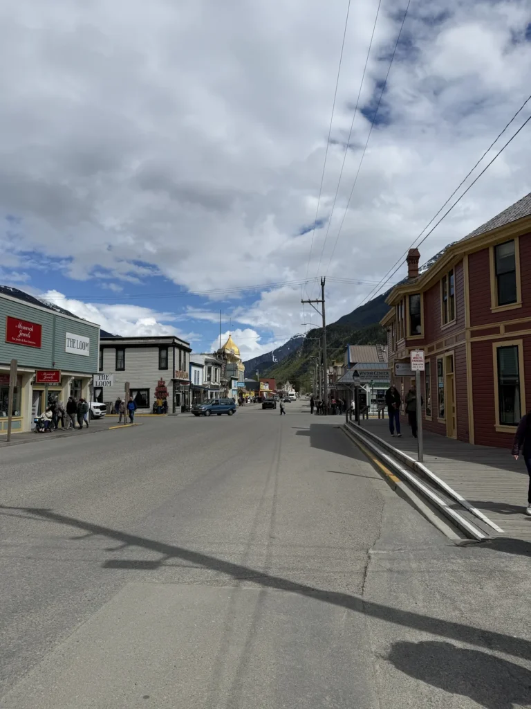 View looking down Broadway Street in Skagway
