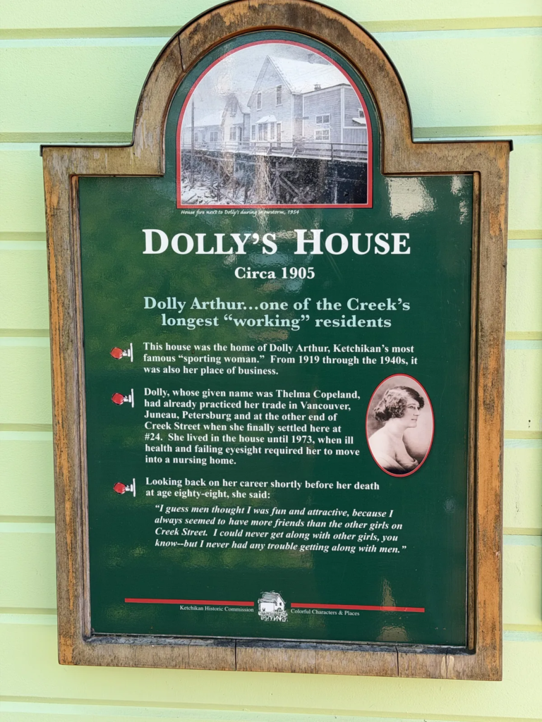 sign describing the history of Creek Street.